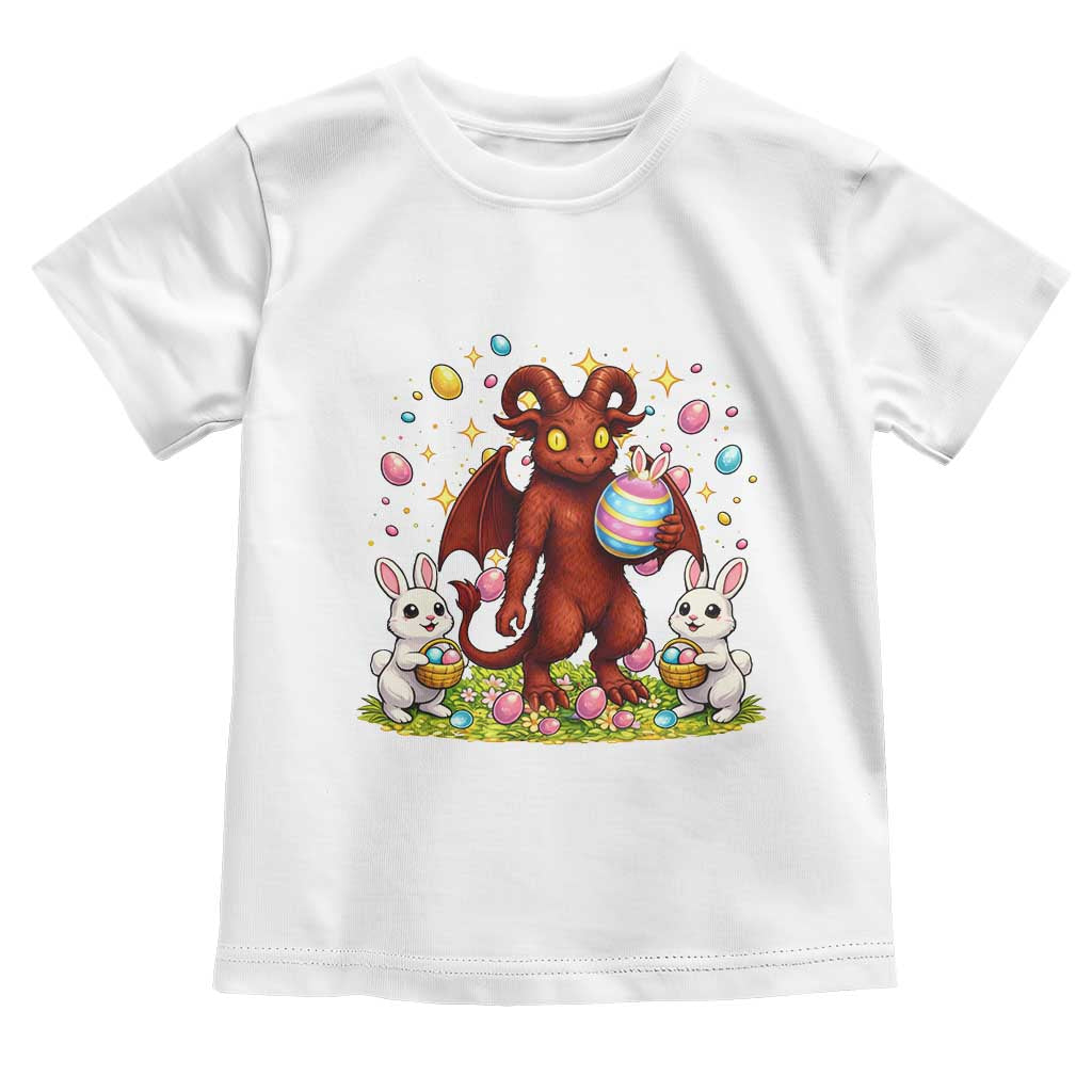 Jersey Devil Easter Egg Hunt Toddler T Shirt Funny Pine Barrens Folklore Gift TS12 White Print Your Wear