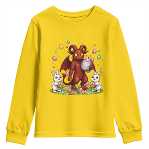 Jersey Devil Easter Egg Hunt Youth Sweatshirt Funny Pine Barrens Folklore Gift TS12 Daisy Print Your Wear