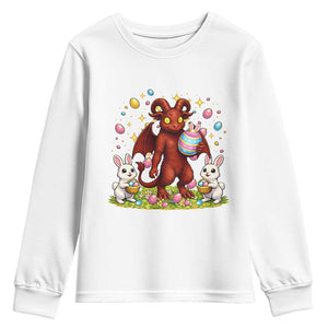 Jersey Devil Easter Egg Hunt Youth Sweatshirt Funny Pine Barrens Folklore Gift TS12 White Print Your Wear