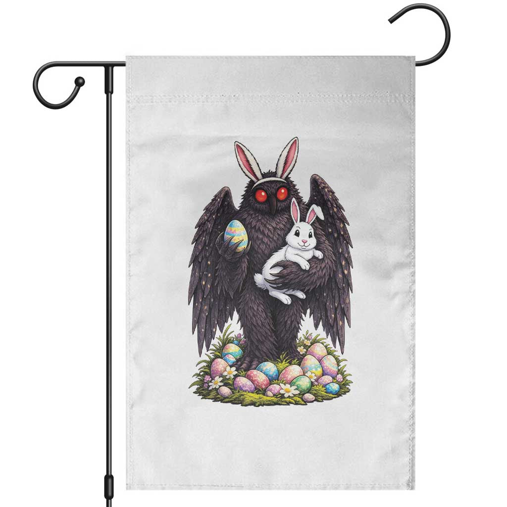 Funny Mothman Bunny Ears Garden Flag Point Pleasant Cryptid Lover Gift TS12 Black Print Your Wear