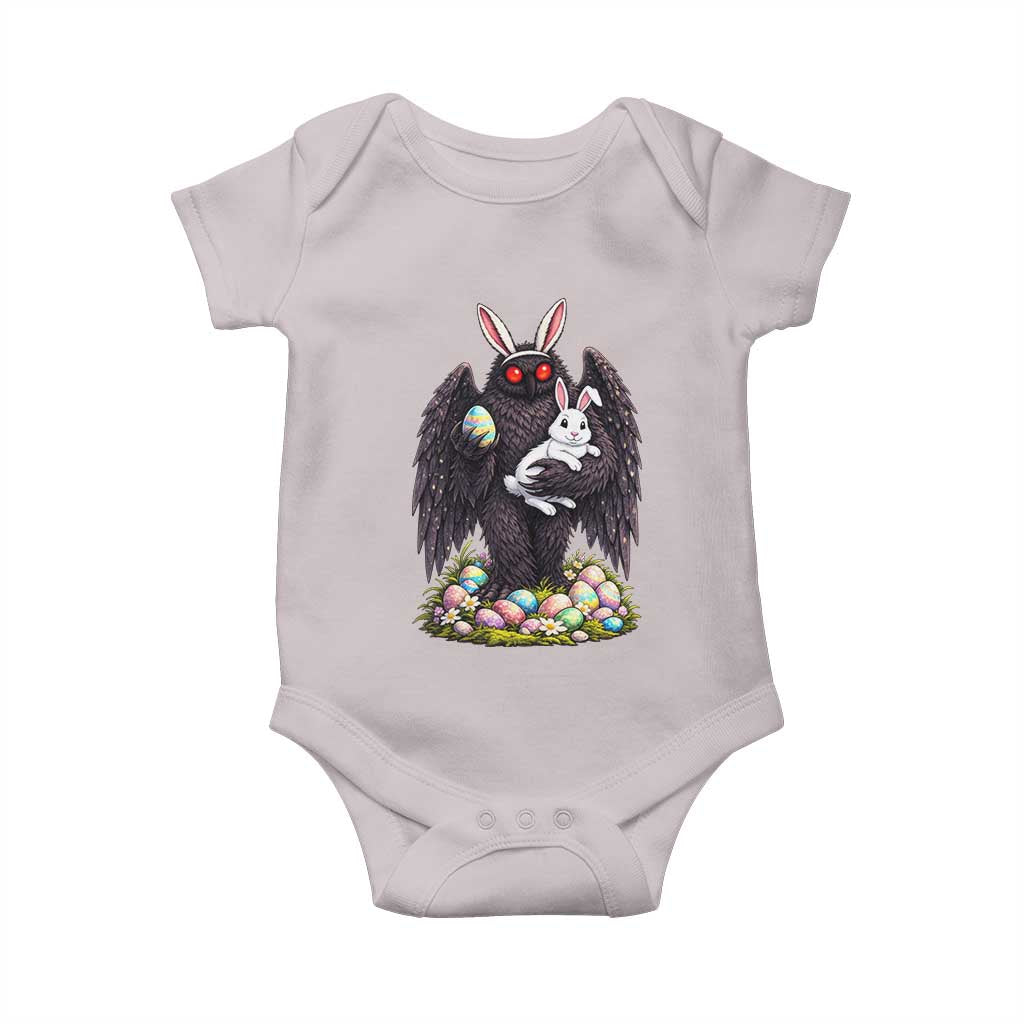 Funny Mothman Bunny Ears Baby Onesie Point Pleasant Cryptid Lover Gift TS12 Ice Gray Print Your Wear