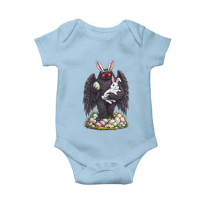 Funny Mothman Bunny Ears Baby Onesie Point Pleasant Cryptid Lover Gift TS12 Light Blue Print Your Wear