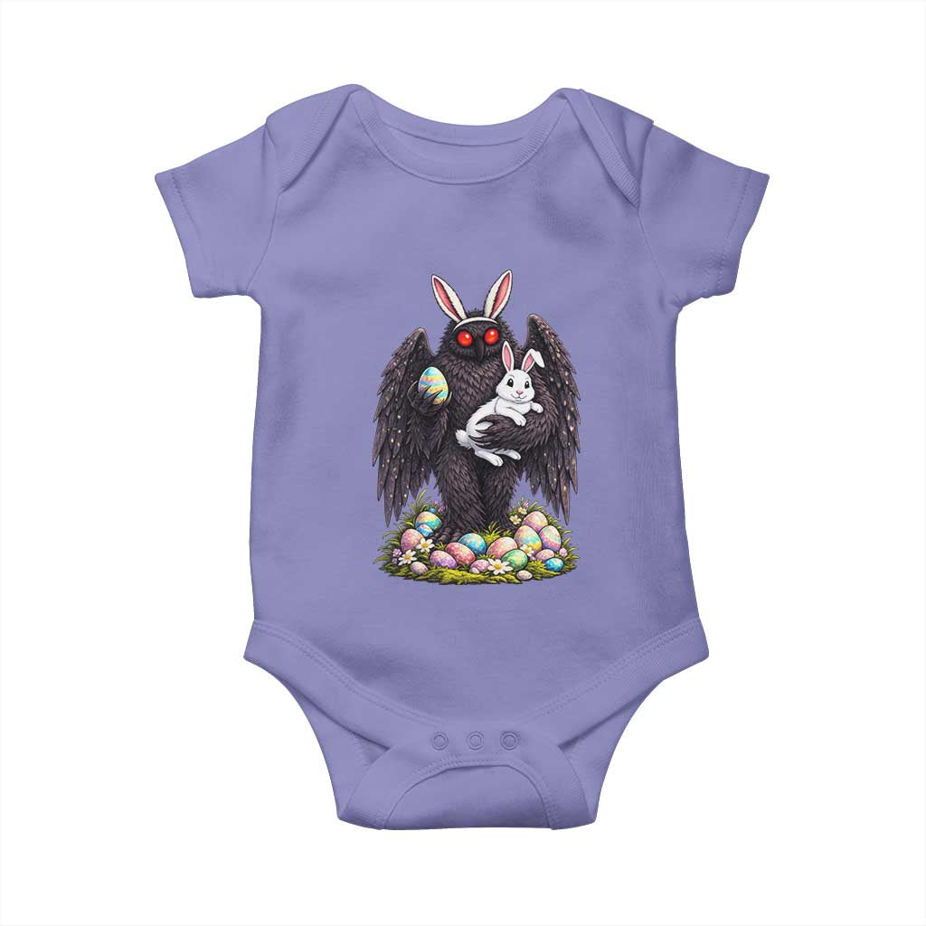 Funny Mothman Bunny Ears Baby Onesie Point Pleasant Cryptid Lover Gift TS12 Violet Print Your Wear