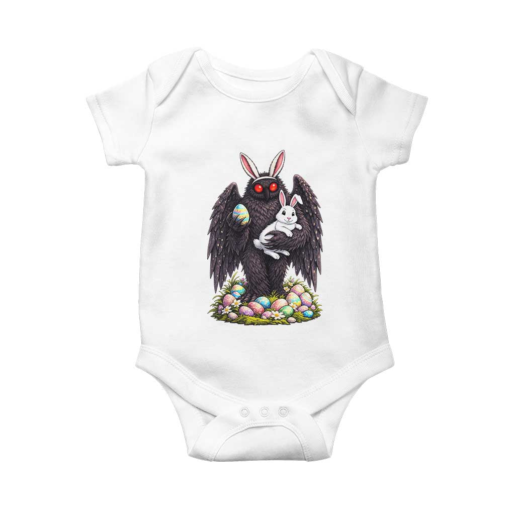 Funny Mothman Bunny Ears Baby Onesie Point Pleasant Cryptid Lover Gift TS12 White Print Your Wear