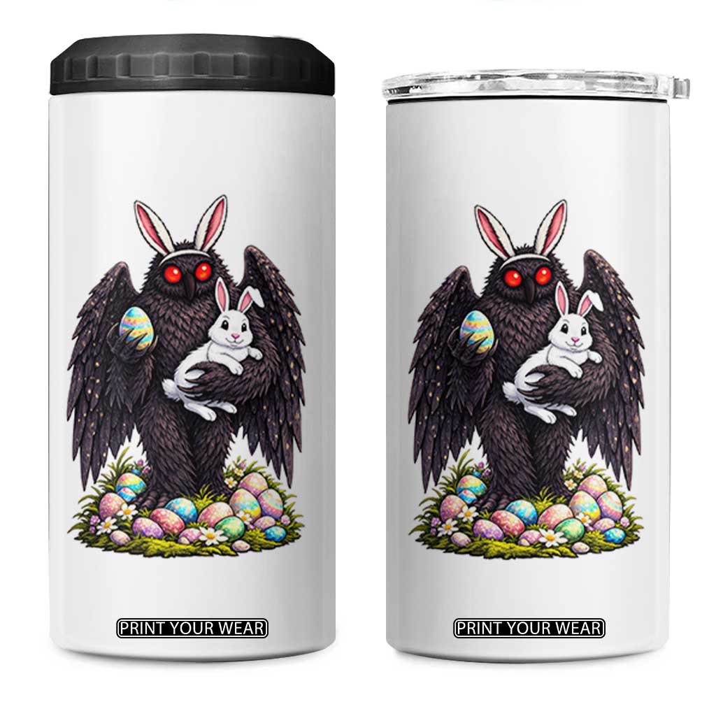 Funny Mothman Bunny Ears 4 in 1 Can Cooler Tumbler Point Pleasant Cryptid Lover Gift TS12 One Size: 16 oz White Print Your Wear
