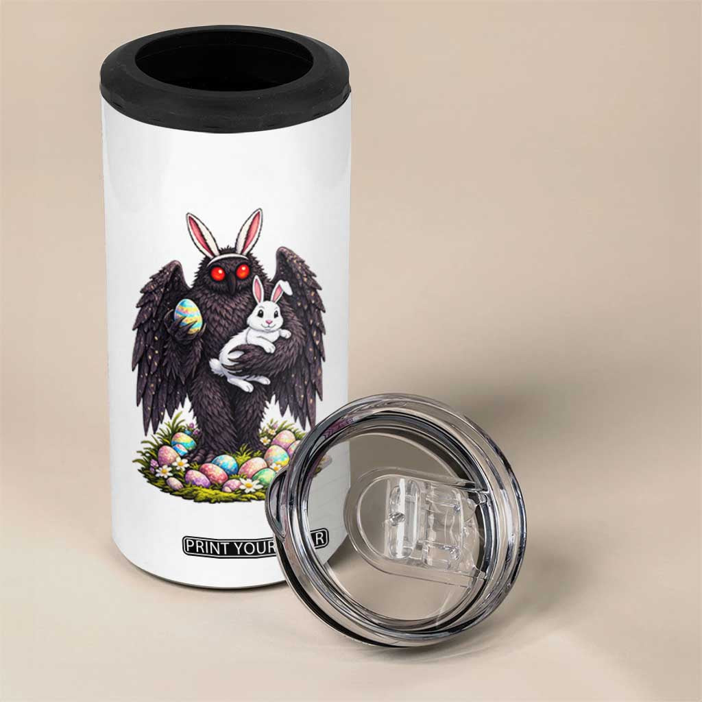 Funny Mothman Bunny Ears 4 in 1 Can Cooler Tumbler Point Pleasant Cryptid Lover Gift TS12 Print Your Wear
