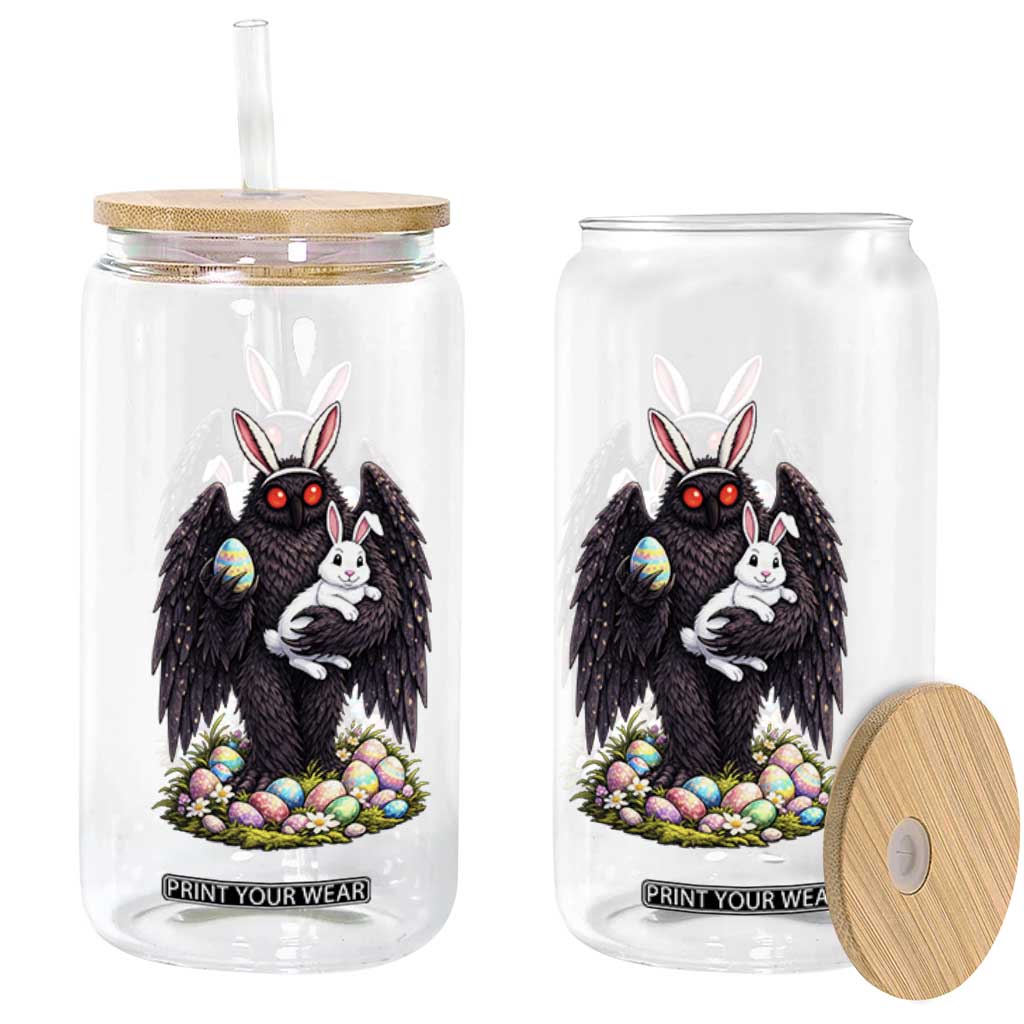 Funny Mothman Bunny Ears Glass Can Point Pleasant Cryptid Lover Gift TS12 Print Your Wear