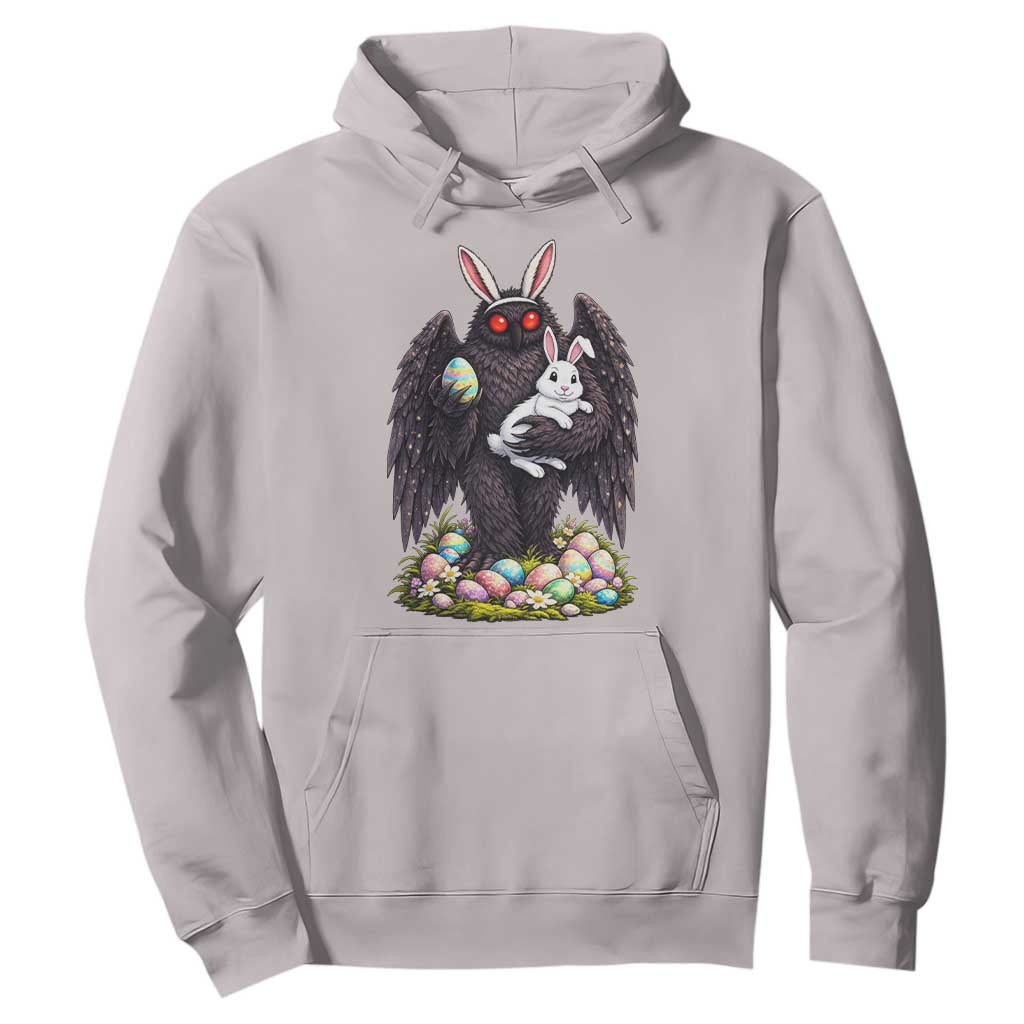 Funny Mothman Bunny Ears Hoodie Point Pleasant Cryptid Lover Gift TS12 Ice Gray Print Your Wear