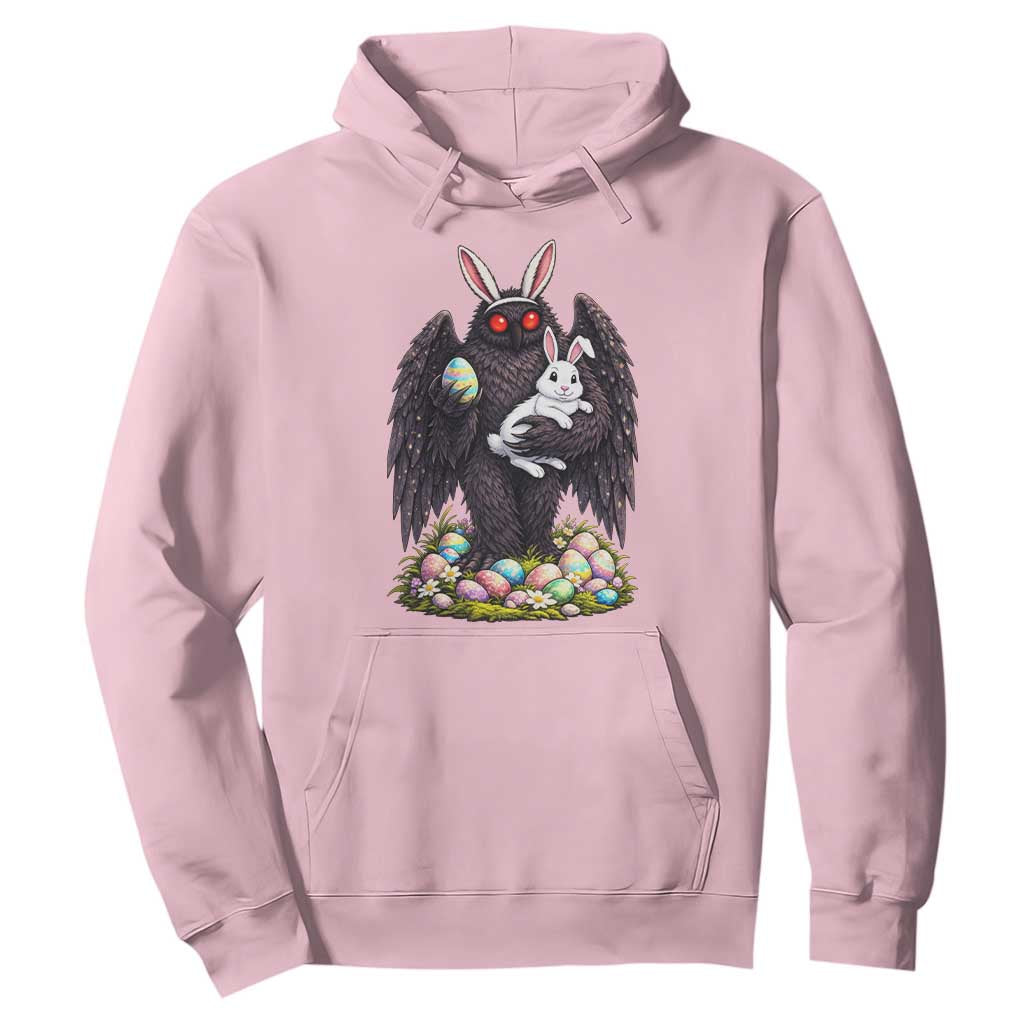 Funny Mothman Bunny Ears Hoodie Point Pleasant Cryptid Lover Gift TS12 Light Pink Print Your Wear