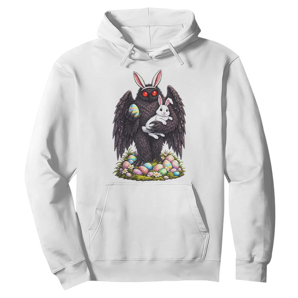 Funny Mothman Bunny Ears Hoodie Point Pleasant Cryptid Lover Gift TS12 White Print Your Wear