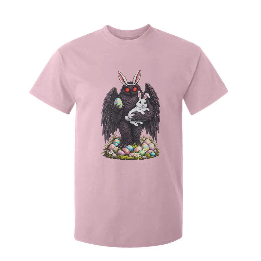 Funny Mothman Bunny Ears T Shirt For Kid Point Pleasant Cryptid Lover Gift TS12 Light Pink Print Your Wear
