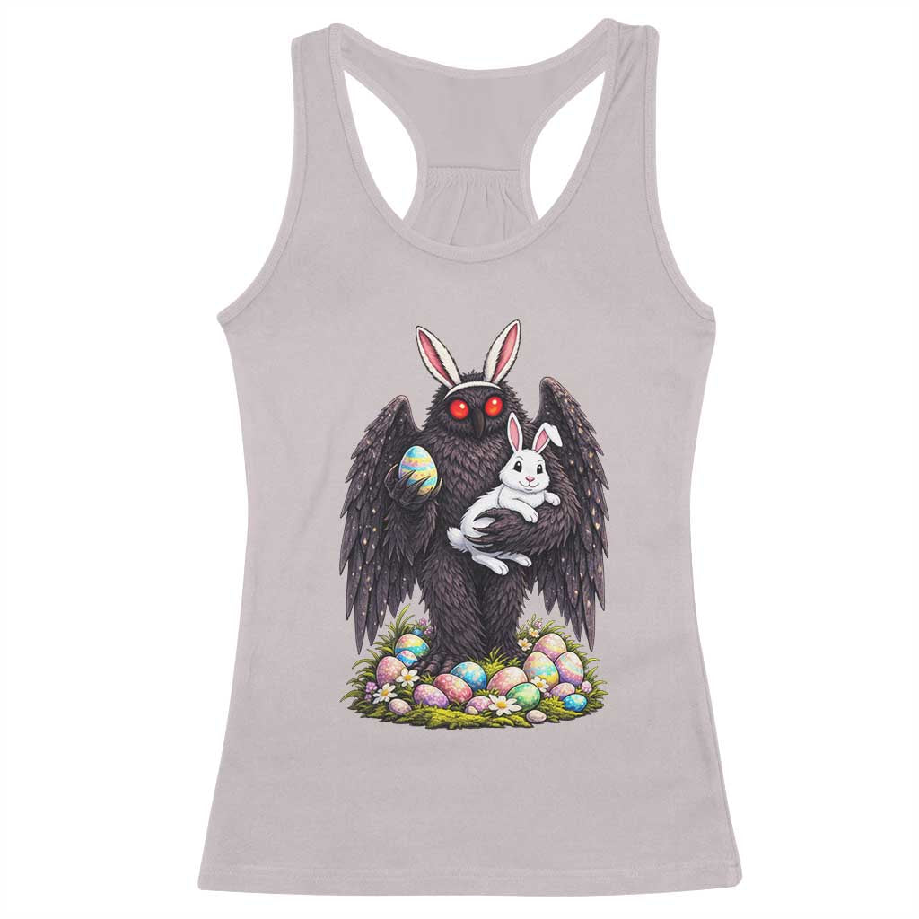 Funny Mothman Bunny Ears Racerback Tank Top Point Pleasant Cryptid Lover Gift TS12 Ice Gray Print Your Wear
