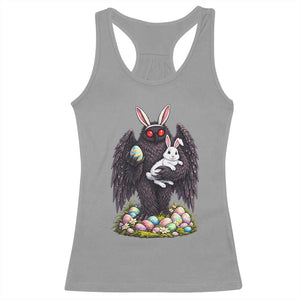 Funny Mothman Bunny Ears Racerback Tank Top Point Pleasant Cryptid Lover Gift TS12 Sport Gray Print Your Wear