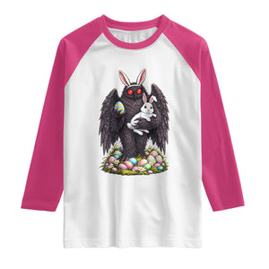 Funny Mothman Bunny Ears Raglan Shirt Point Pleasant Cryptid Lover Gift TS12 White Heliconia Print Your Wear