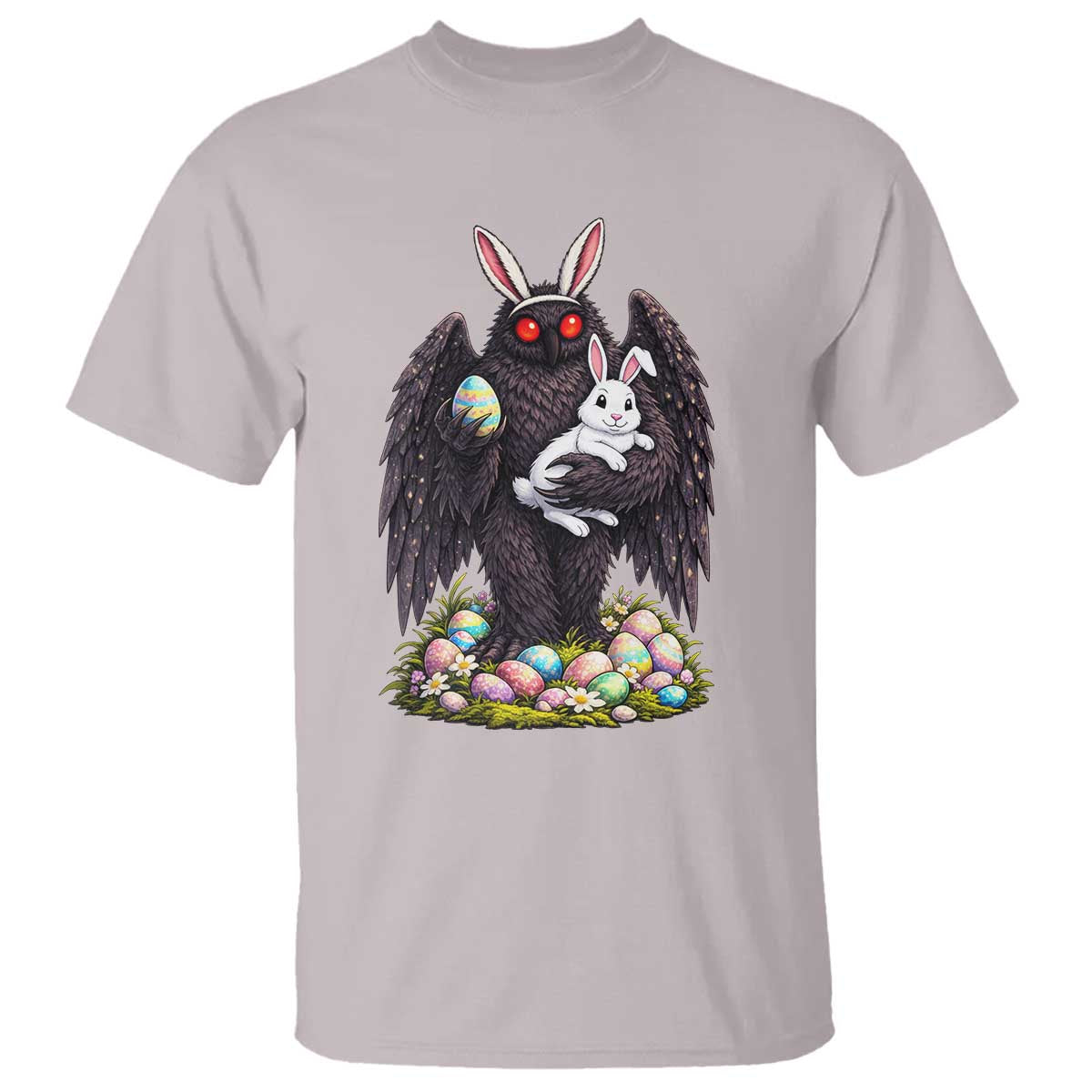 Funny Mothman Bunny Ears T Shirt Point Pleasant Cryptid Lover Gift TS12 Ice Gray Print Your Wear