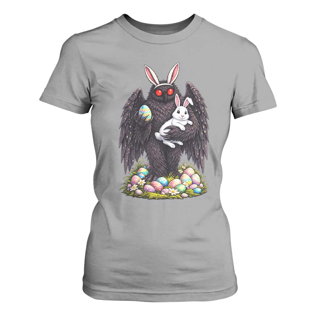 Funny Mothman Bunny Ears T Shirt For Women Point Pleasant Cryptid Lover Gift TS12 Sport Gray Print Your Wear