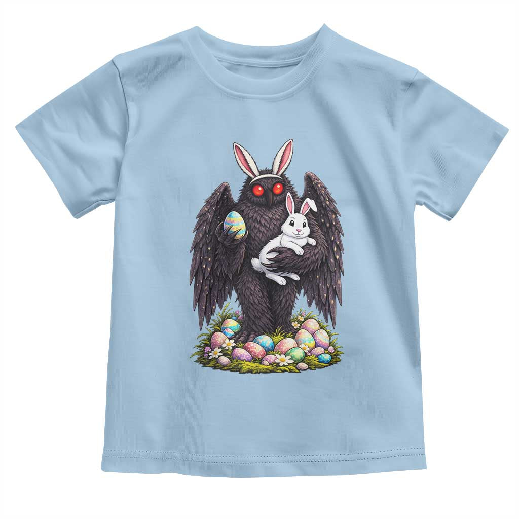 Funny Mothman Bunny Ears Toddler T Shirt Point Pleasant Cryptid Lover Gift TS12 Light Blue Print Your Wear