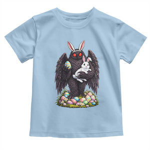 Funny Mothman Bunny Ears Toddler T Shirt Point Pleasant Cryptid Lover Gift TS12 Light Blue Print Your Wear