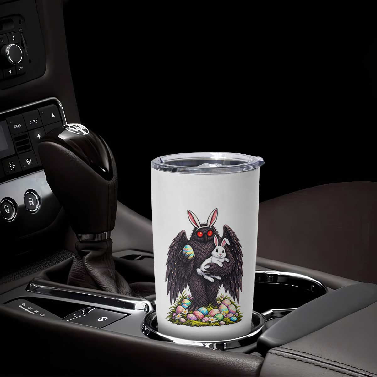 Funny Mothman Bunny Ears Tumbler Cup Point Pleasant Cryptid Lover Gift TS12 Print Your Wear
