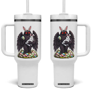 Funny Mothman Bunny Ears Tumbler With Handle Point Pleasant Cryptid Lover Gift TS12 One Size: 40 oz White Print Your Wear