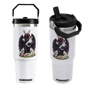 Funny Mothman Bunny Ears Flip Straw Tumbler Point Pleasant Cryptid Lover Gift TS12 One Size: 30 oz White Print Your Wear