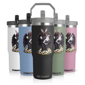 Funny Mothman Bunny Ears Flip Straw Tumbler Point Pleasant Cryptid Lover Gift TS12 Print Your Wear