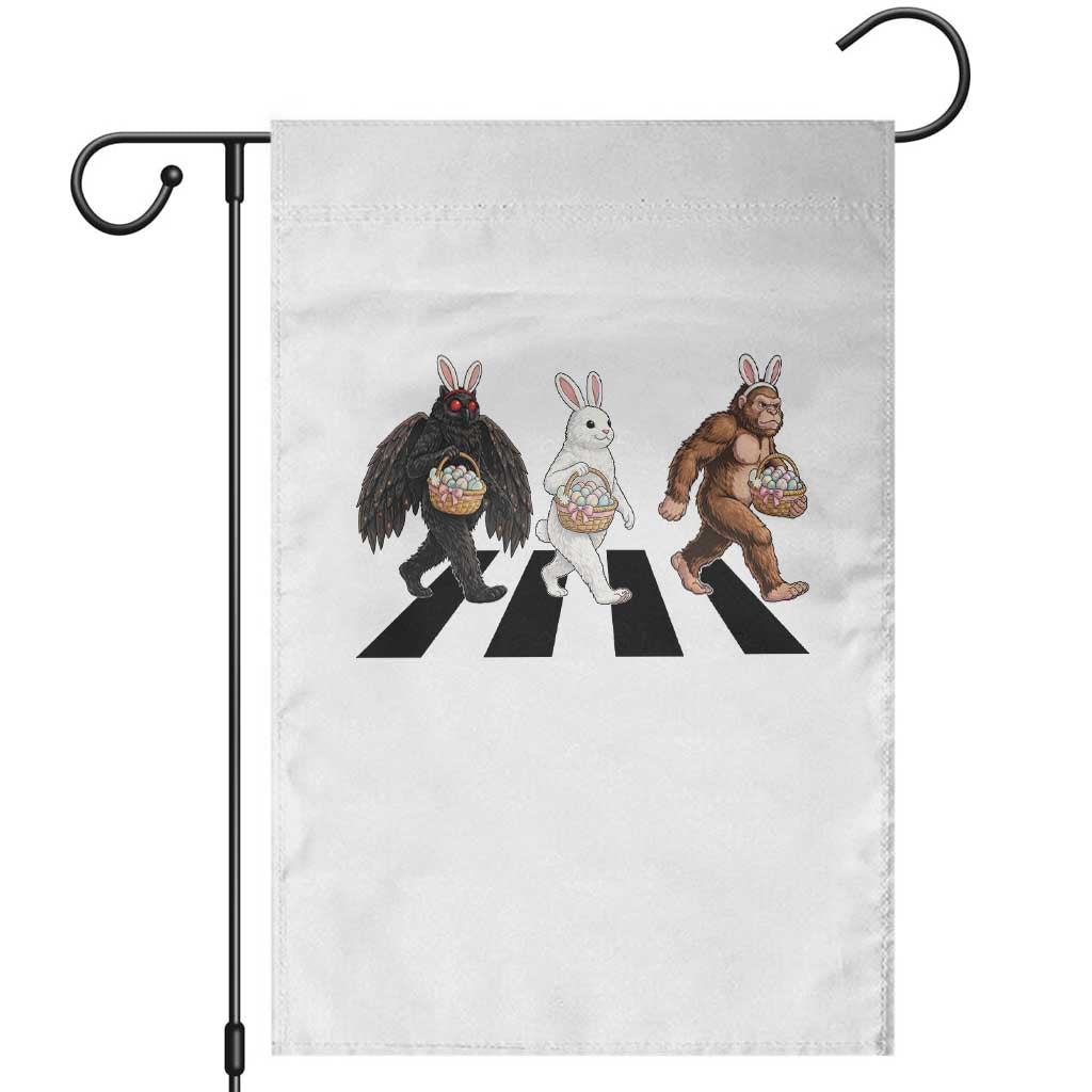 Funny Easter Bunny Bigfoot Mothman Garden Flag Cryptid Lover Gift TS12 White Print Your Wear