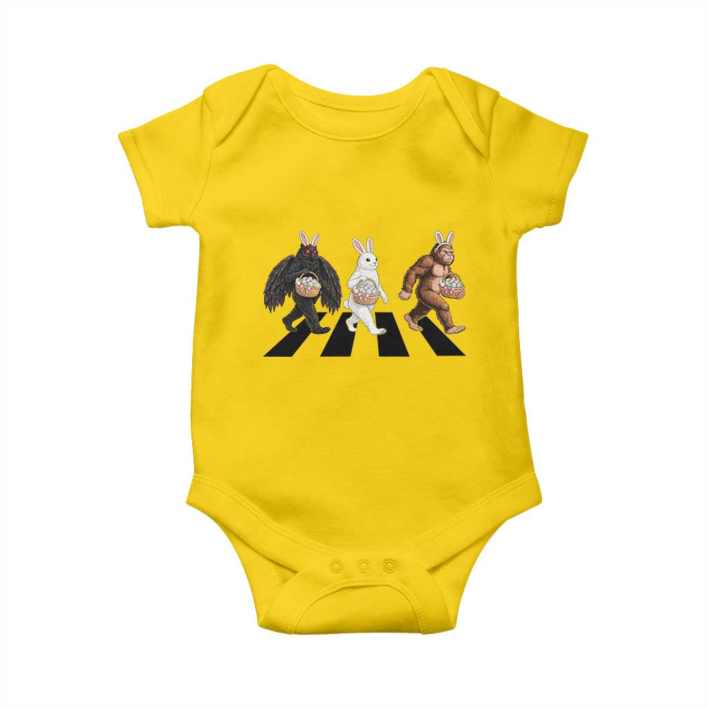 Funny Easter Bunny Bigfoot Mothman Baby Onesie Cryptid Lover Gift TS12 Daisy Print Your Wear