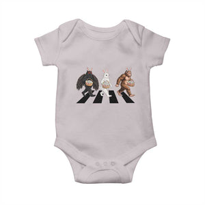 Funny Easter Bunny Bigfoot Mothman Baby Onesie Cryptid Lover Gift TS12 Ice Gray Print Your Wear