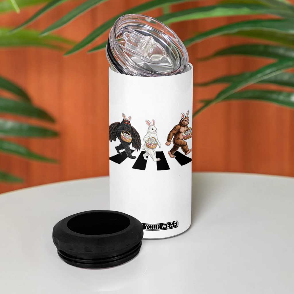 Funny Easter Bunny Bigfoot Mothman 4 in 1 Can Cooler Tumbler Cryptid Lover Gift TS12 Print Your Wear