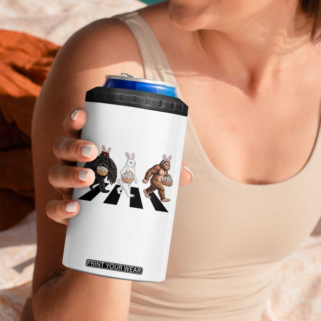 Funny Easter Bunny Bigfoot Mothman 4 in 1 Can Cooler Tumbler Cryptid Lover Gift TS12 Print Your Wear