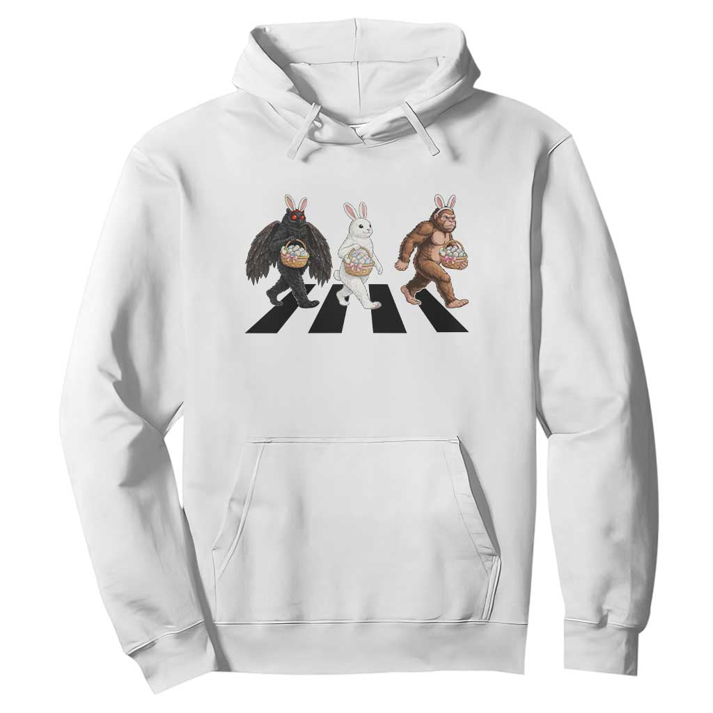 Funny Easter Bunny Bigfoot Mothman Hoodie Cryptid Lover Gift TS12 White Print Your Wear