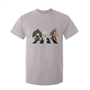 Funny Easter Bunny Bigfoot Mothman T Shirt For Kid Cryptid Lover Gift TS12 Ice Gray Print Your Wear