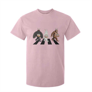 Funny Easter Bunny Bigfoot Mothman T Shirt For Kid Cryptid Lover Gift TS12 Light Pink Print Your Wear