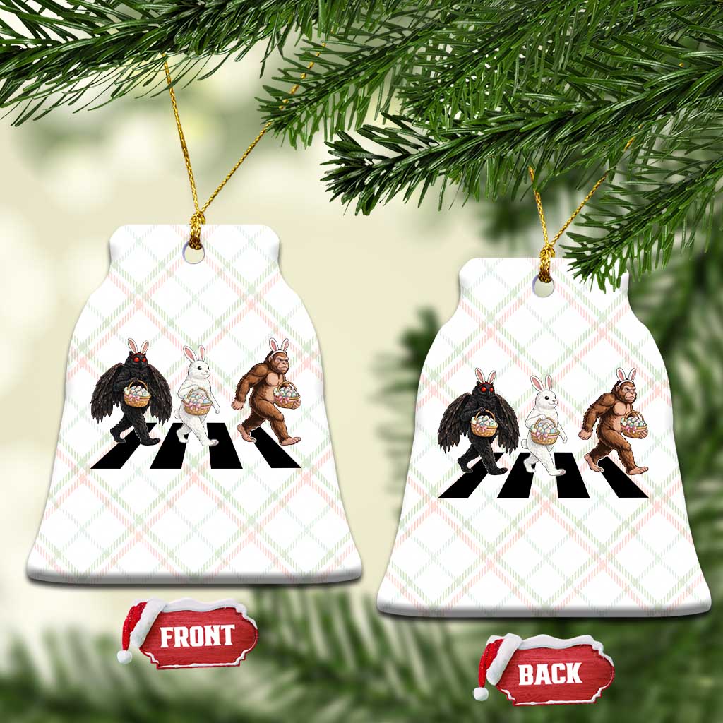 Funny Easter Bunny Bigfoot Mothman Ceramic Ornament Cryptid Lover Gift TS12 Print Your Wear