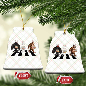 Funny Easter Bunny Bigfoot Mothman Ceramic Ornament Cryptid Lover Gift TS12 Print Your Wear
