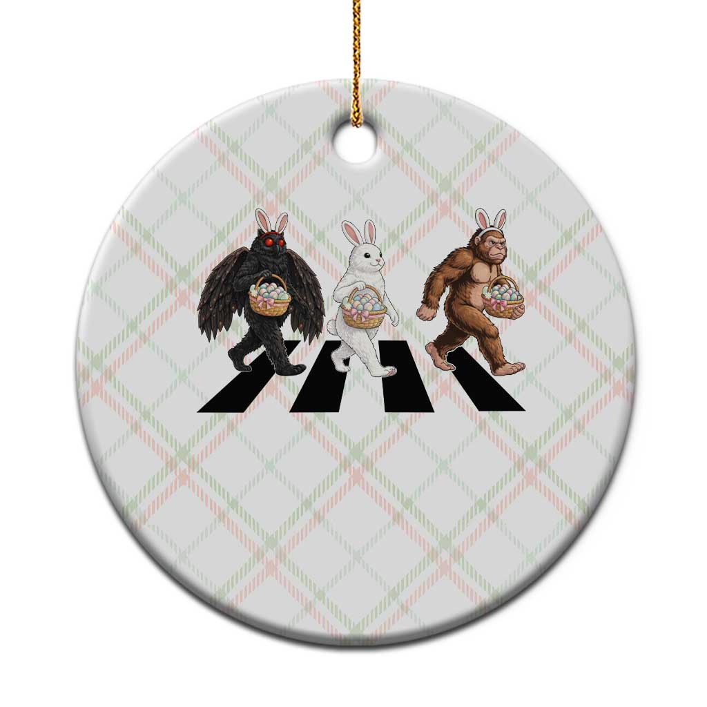 Funny Easter Bunny Bigfoot Mothman Ceramic Ornament Cryptid Lover Gift TS12 1pc Christmas Plaid Print Your Wear