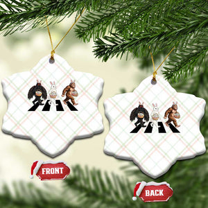 Funny Easter Bunny Bigfoot Mothman Ceramic Ornament Cryptid Lover Gift TS12 Print Your Wear
