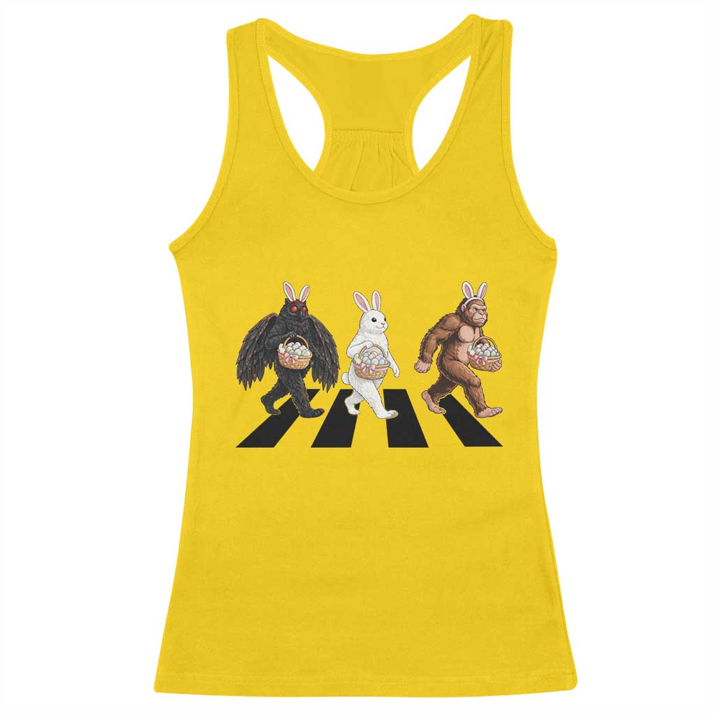 Funny Easter Bunny Bigfoot Mothman Racerback Tank Top Cryptid Lover Gift TS12 Daisy Print Your Wear