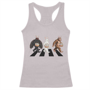 Funny Easter Bunny Bigfoot Mothman Racerback Tank Top Cryptid Lover Gift TS12 Ice Gray Print Your Wear