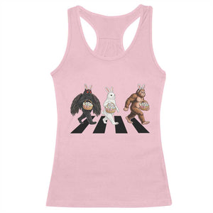 Funny Easter Bunny Bigfoot Mothman Racerback Tank Top Cryptid Lover Gift TS12 Light Pink Print Your Wear