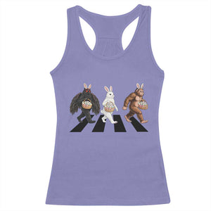Funny Easter Bunny Bigfoot Mothman Racerback Tank Top Cryptid Lover Gift TS12 Violet Print Your Wear