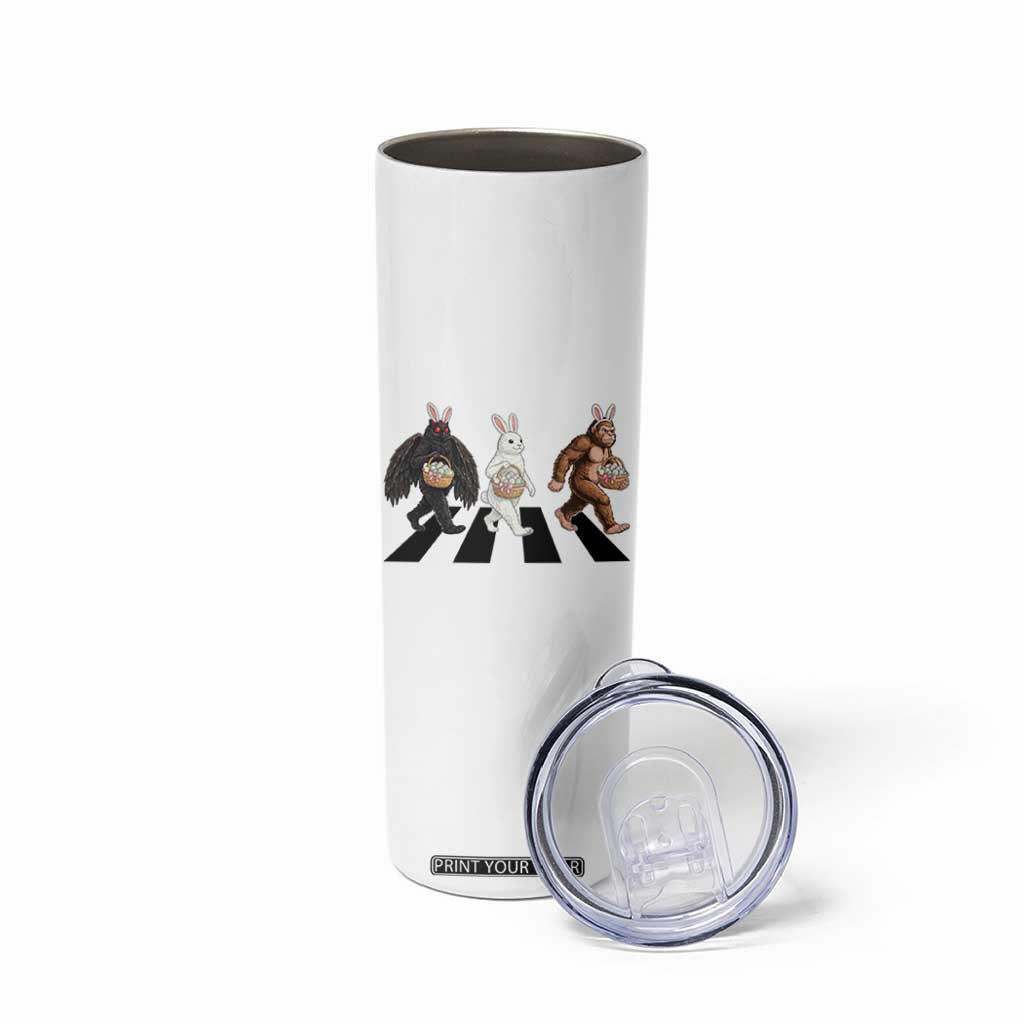 Funny Easter Bunny Bigfoot Mothman Skinny Tumbler Cryptid Lover Gift TS12 Print Your Wear