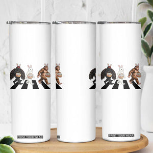Funny Easter Bunny Bigfoot Mothman Skinny Tumbler Cryptid Lover Gift TS12 Print Your Wear