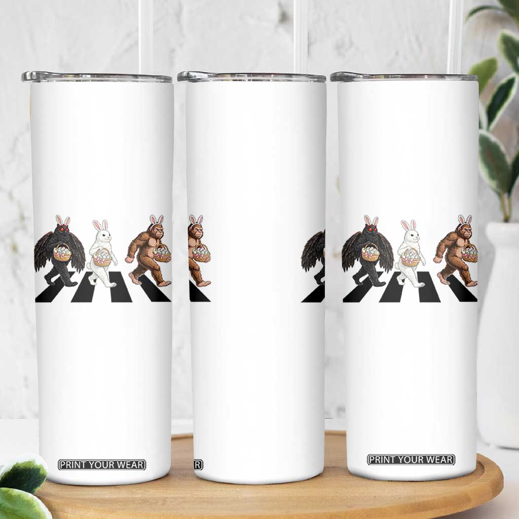 Funny Easter Bunny Bigfoot Mothman Skinny Tumbler Cryptid Lover Gift TS12 Print Your Wear