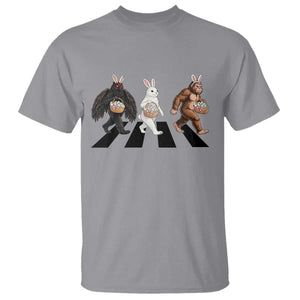 Funny Easter Bunny Bigfoot Mothman T Shirt Cryptid Lover Gift TS12 Sport Gray Print Your Wear