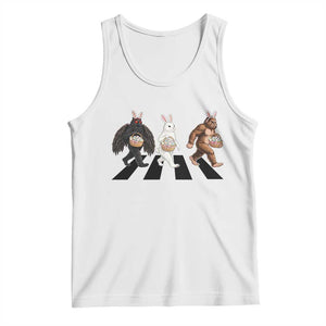 Funny Easter Bunny Bigfoot Mothman Tank Top Cryptid Lover Gift TS12 White Print Your Wear