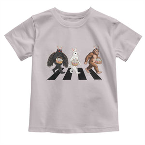 Funny Easter Bunny Bigfoot Mothman Toddler T Shirt Cryptid Lover Gift TS12 Ice Gray Print Your Wear