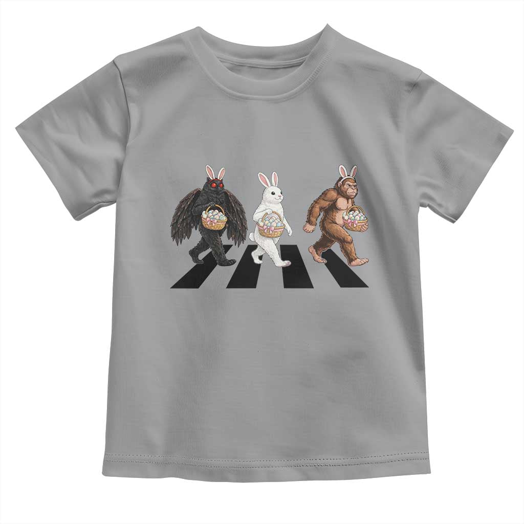 Funny Easter Bunny Bigfoot Mothman Toddler T Shirt Cryptid Lover Gift TS12 Sport Gray Print Your Wear