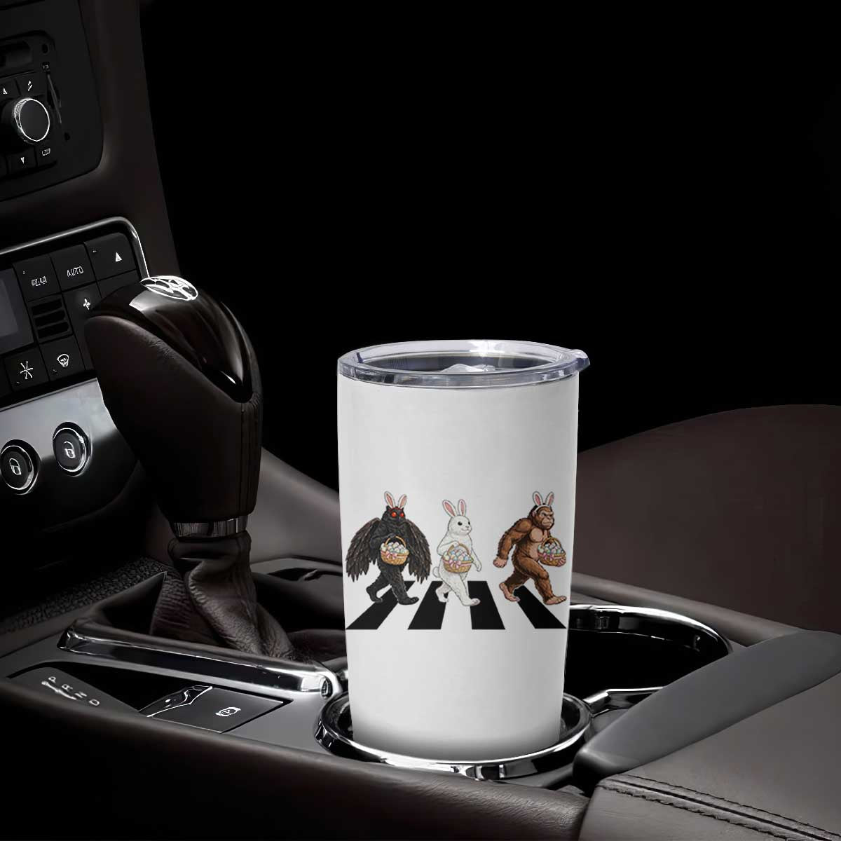 Funny Easter Bunny Bigfoot Mothman Tumbler Cup Cryptid Lover Gift TS12 Print Your Wear